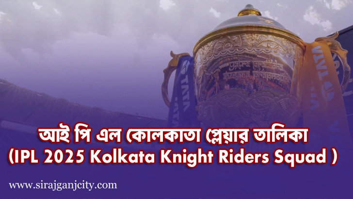 আই পি এল কোলকাতা প্লেয়ার তালিকা  (IPL 2025 Kolkata Knight Riders Squad )